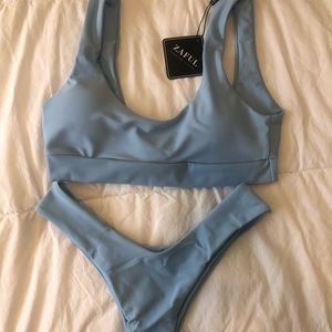 ZAFUL powder blue suit